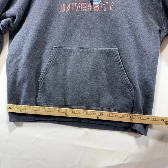 Champion Okoboji University Jacket Hoodie Gray Mens XL Vintage Y2K - Picture 9 of 11